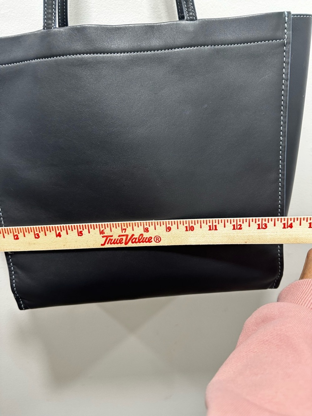 Coach Leather Tote Bag Black Structured Minimalist Work Bag Shoulder Bag - Picture 5 of 16